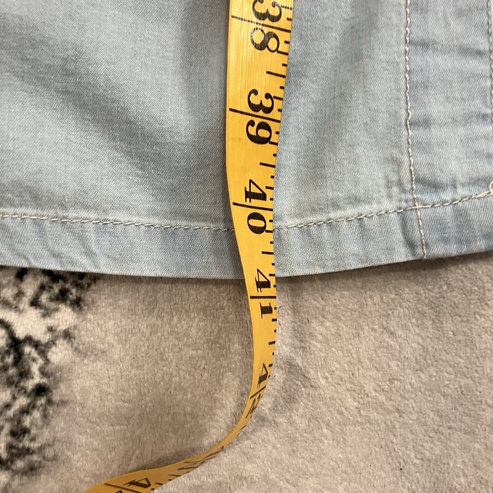 Pistola Light Wash Denim Maxi Skirt Button Front A Line Size Medium NWT - Picture 7 of 14